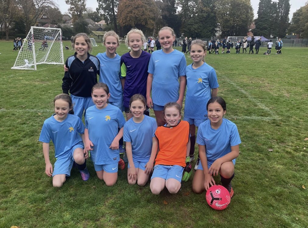 CFS_Sport's tweet photo. A super performance from our Year 6 footballers this afternoon, both teams unbeaten and won 1st place🥇A huge thank you to @Marist_Sport for organising another fabulous event, it was great to see so many girls enjoying their football ⚽️🤩 #girlsfootball #inspiringminds https://t.co/1tbKUr3ty0