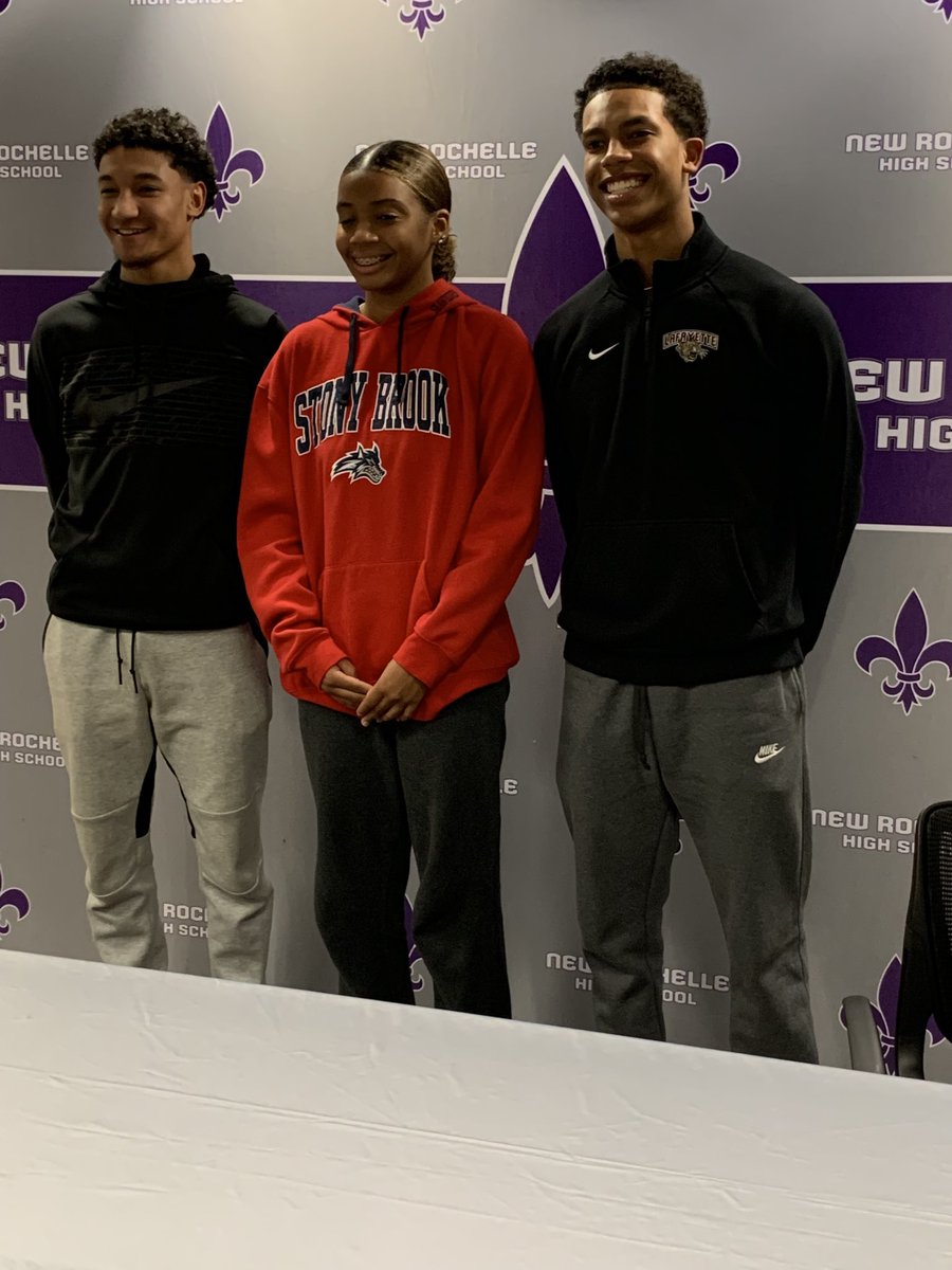 Congratulations to Vianney Goris (Baseball/Felician University), Jaelynn Taylor (Swimming/Stony Brook University) and Jeremiah Holder (Baseball/Lafayette College) on signing their Letters of Intent. GO HUGUENOTS!!!