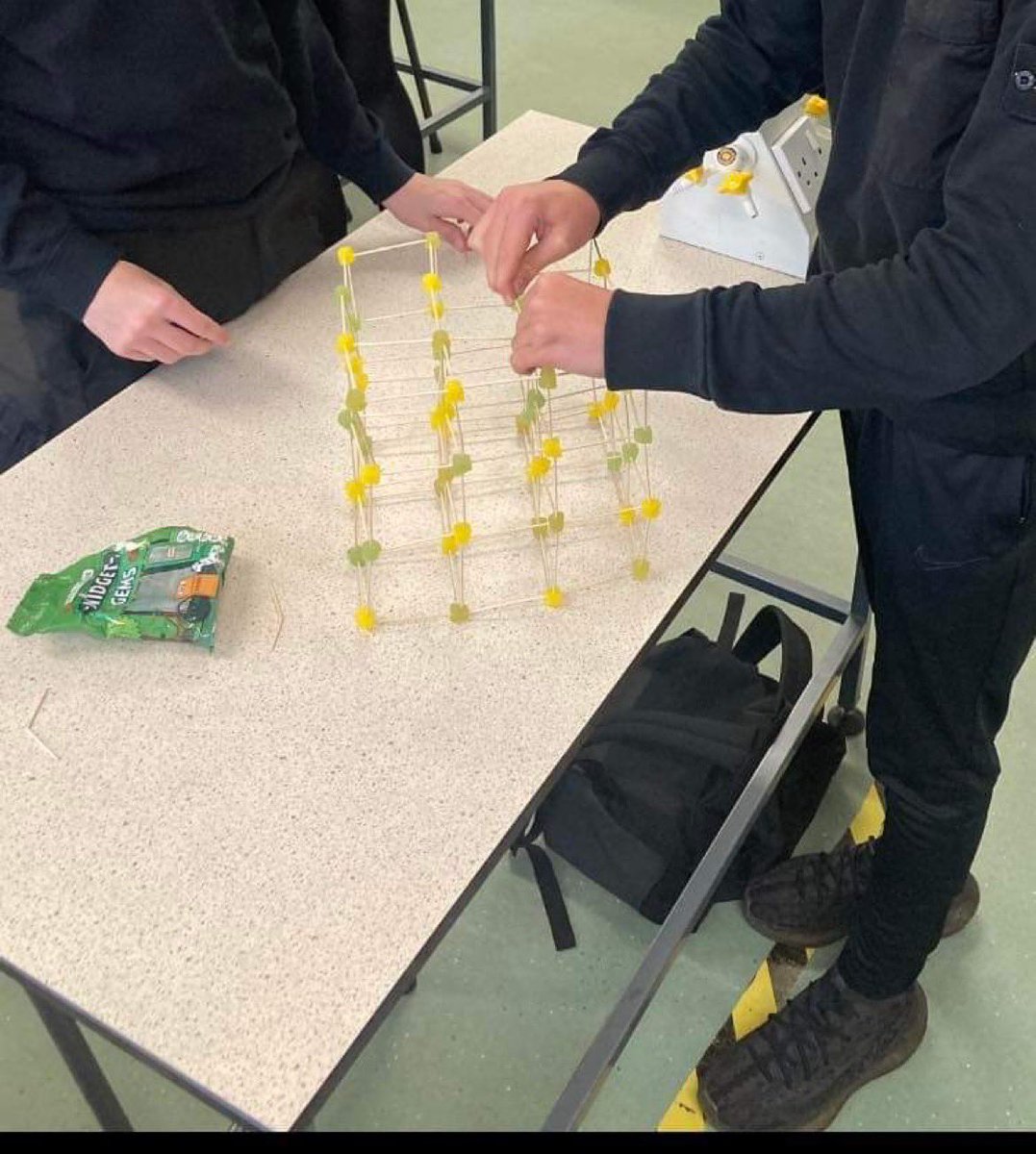 StKentsSci's tweet photo. Getting creative this week in Chemistry with the S4 Pupils furthering their understanding of ionic lattice structures using some alternate (and delicious) resources #learning #edutwitter #stkway #teamsci @AHenderson_Chem https://t.co/6MywMqtinK