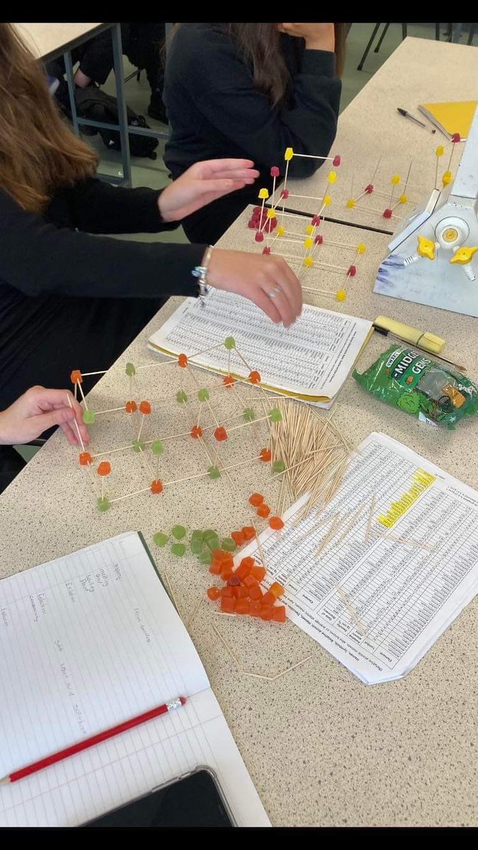 StKentsSci's tweet photo. Getting creative this week in Chemistry with the S4 Pupils furthering their understanding of ionic lattice structures using some alternate (and delicious) resources #learning #edutwitter #stkway #teamsci @AHenderson_Chem https://t.co/6MywMqtinK