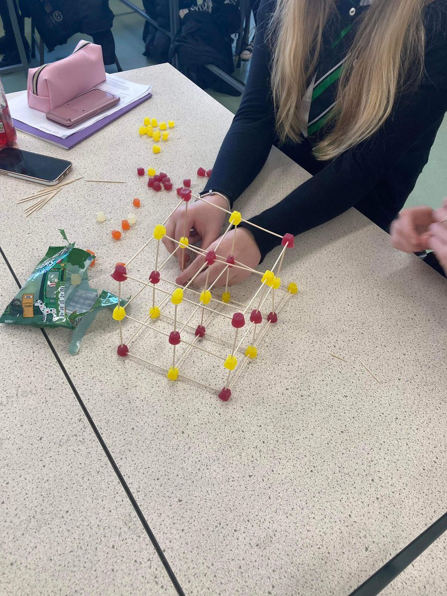 StKentsSci's tweet photo. Getting creative this week in Chemistry with the S4 Pupils furthering their understanding of ionic lattice structures using some alternate (and delicious) resources #learning #edutwitter #stkway #teamsci @AHenderson_Chem https://t.co/6MywMqtinK