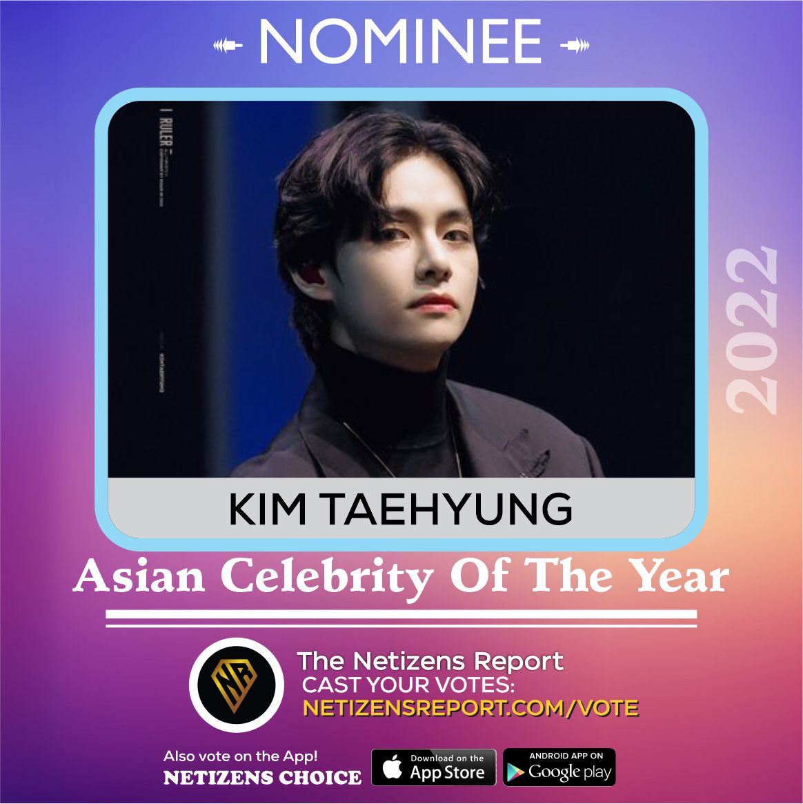 btsvvote's tweet photo. RT AND REPLY:

—20 VOCALS

+ I vote #KIMTAEHYUNG  for Asian Celebrity of the Year #ACOTY2022 #NETIZENSREPORT @thenreport https://t.co/ZwtLFSIfHH