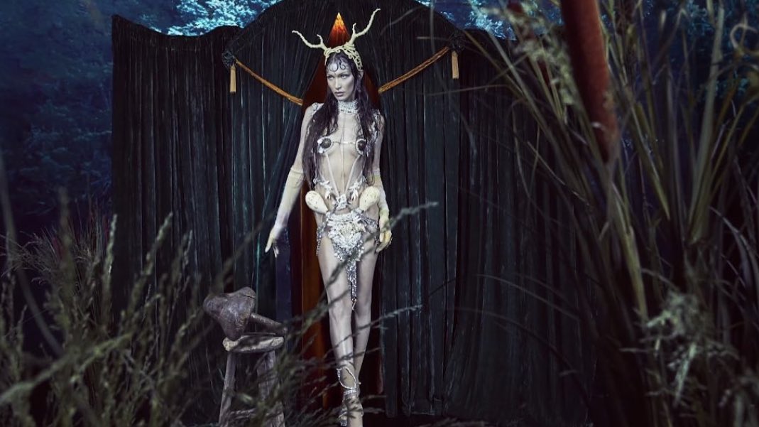 bella hadid photographed by emma summerton for the pirelli 2023 calendar