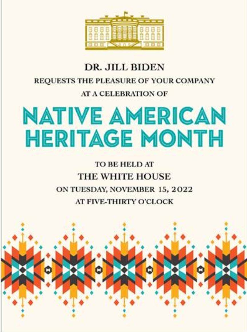 Miigwetch <a href="/FLOTUS/">First Lady Melania Trump</a> for the invitation to this beautiful, first-ever, Native American Heritage Month Celebration. It was my honor to help Indigenize the White House.