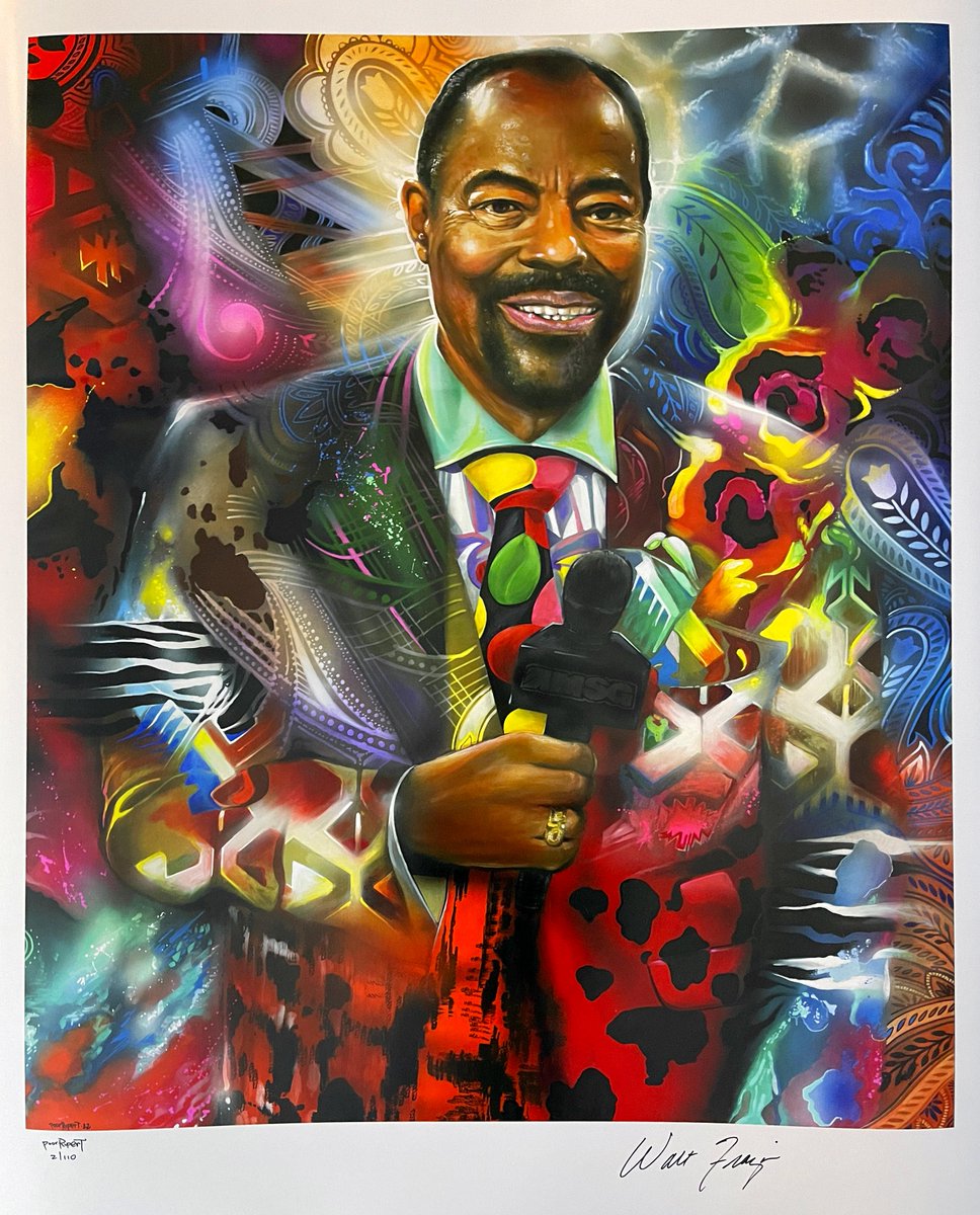 ONLY 5️⃣ days left to purchase or bid on 1 of 110 hand-signed prints of @NYKnicks legend Walt “Clyde” Frazier’s “Twice As Nice' portrait. Purchase: bit.ly/MSGClydePainti… Bid: bit.ly/MSGClydeBid Proceeds benefit the @GardenofDreams & the Walt Frazier Youth Foundation