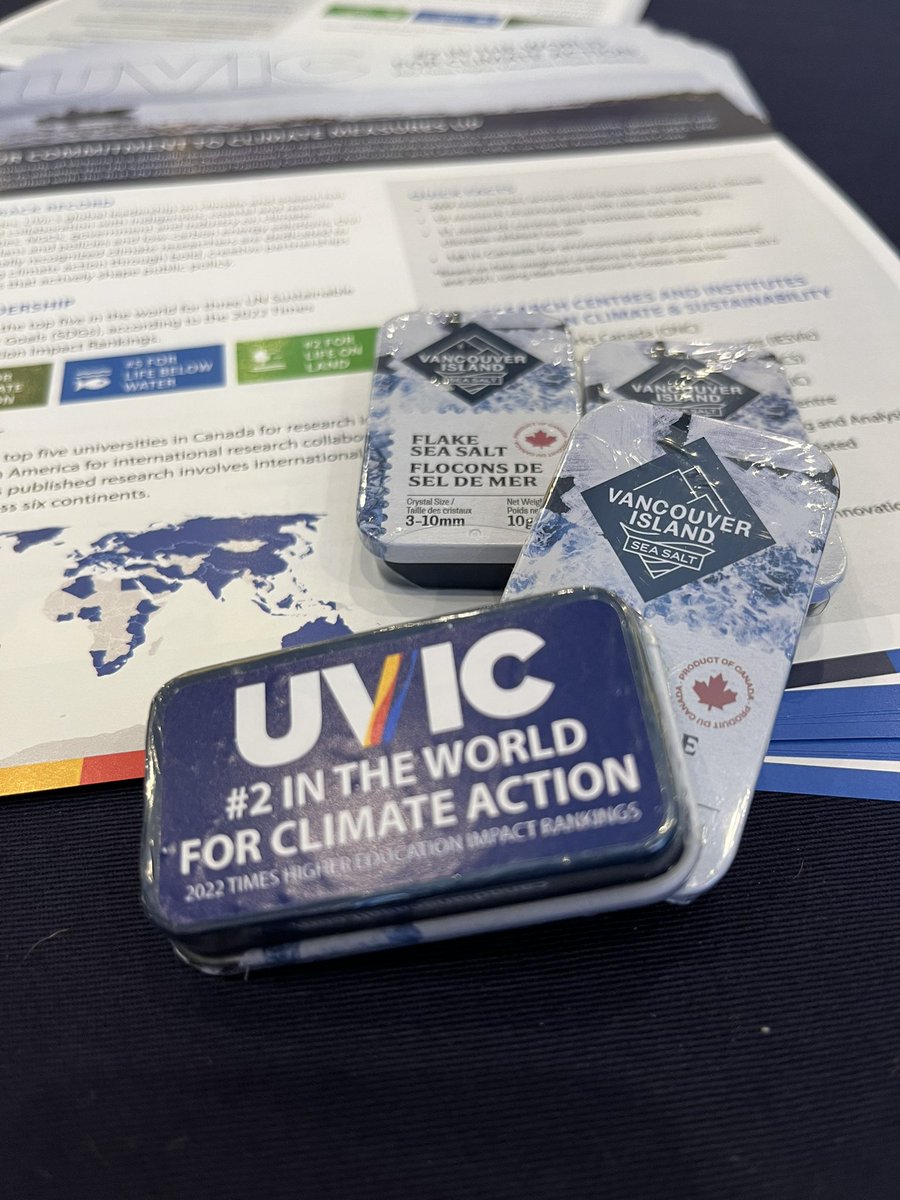 Excited to be at #CSPC2022 with brilliant climate researchers from @uvic and sea salt (because we care about our oceans) #SDGs