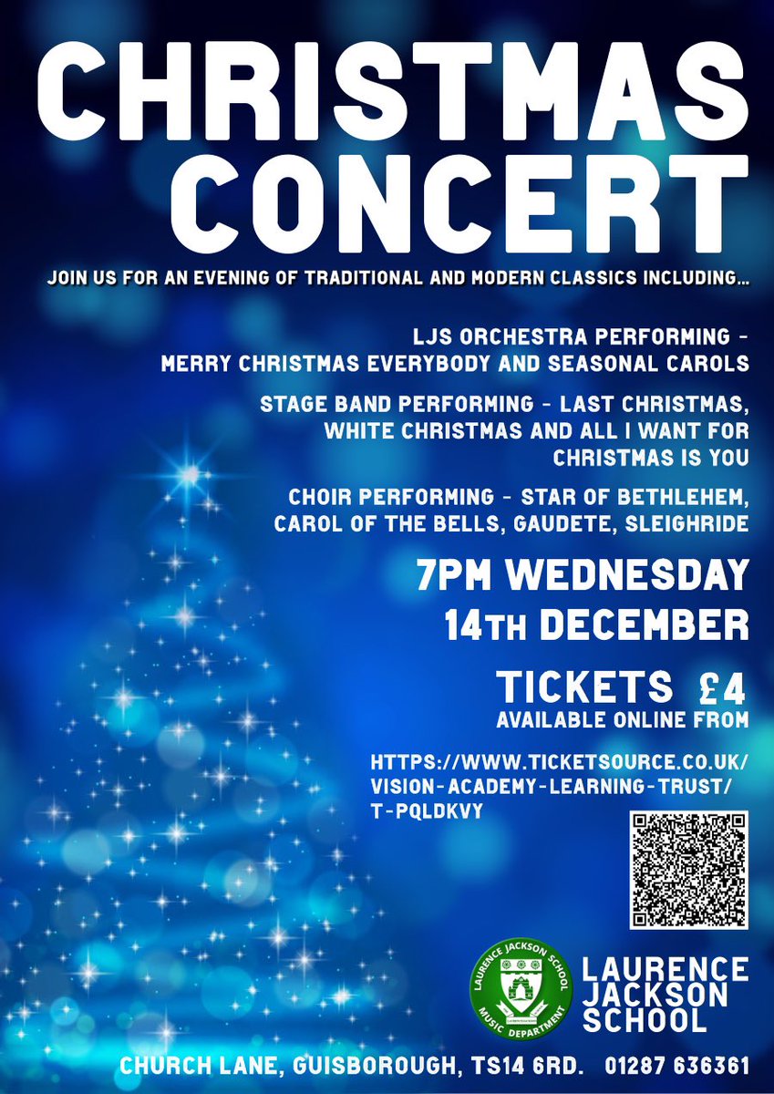 Tickets are now on sale for our Christmas Concert! ticketsource.co.uk/Vision-Academy… <a href="/LJ_School/">Laurence Jackson</a> <a href="/PriorPursglove/">Prior Pursglove College</a>