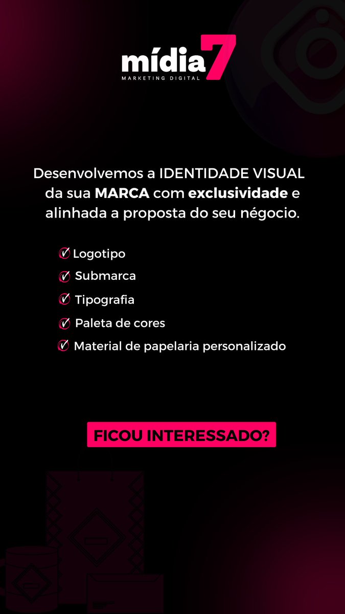 Midia7_Social's tweet photo. Uma identidade é responsável por garantir: 
1. Visibilidade da sua marca 
2. Profissionalização das suas redes sociais
3. Credibilidade e seriedade. 

Acesse o link abaixo e solicite nossos serviços: https://t.co/RyEBqSjyUd https://t.co/XUDX2cjxhH