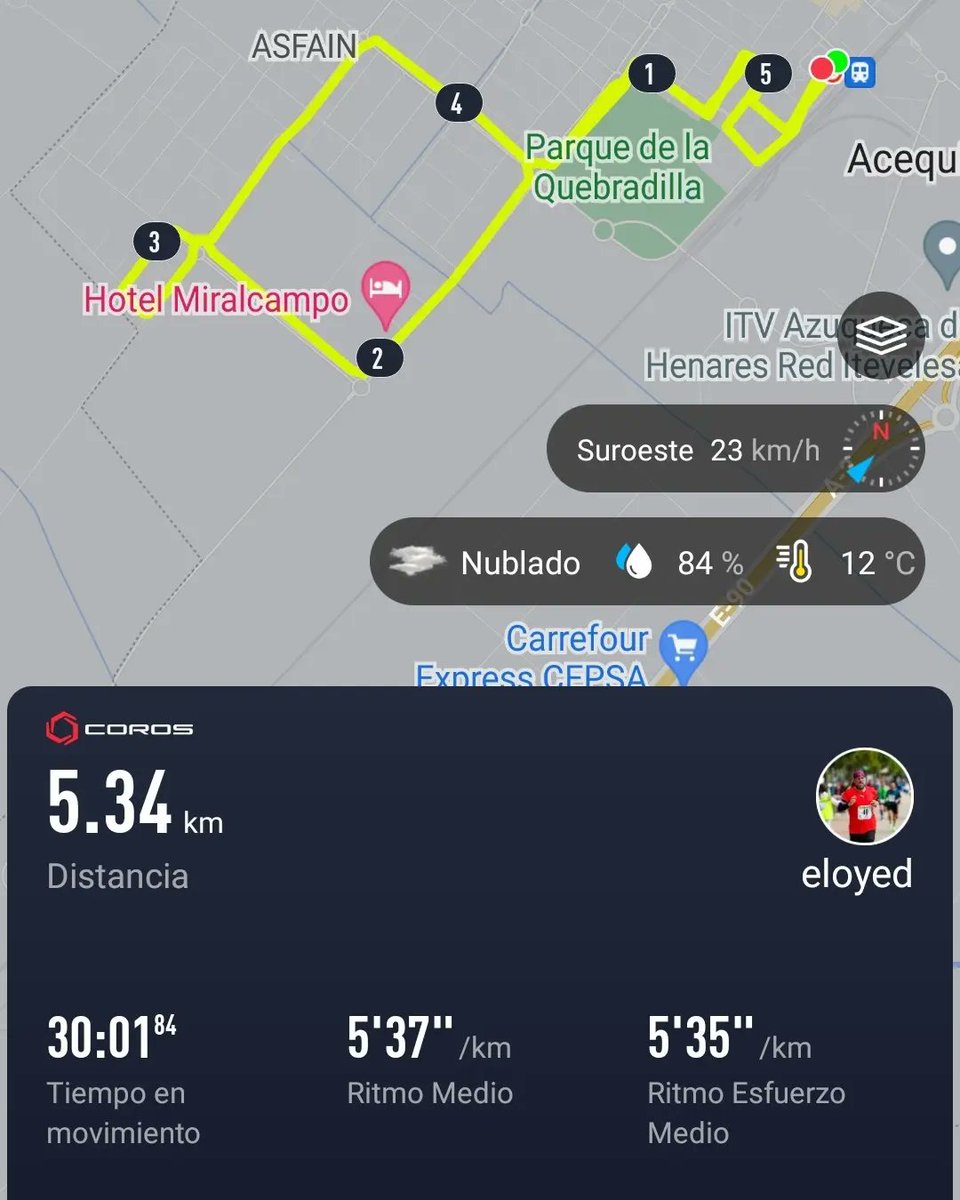 eloy15's tweet photo. Después de un día duro en el curro, 30' de rodaje para desconectar
#corospace2 #corosespaña #corrermola #corrernoesdecobardes #correresdevalientes #corrosolo #correresvida #kmsdefelicidad #entretenimento #adidasrunning #runningespaña #asicspatriot12 #clubatletismoazuqueca https://t.co/KJoKAxsQjV