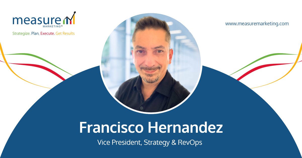 MeasureMktgHub's tweet photo. Measure Marketing would like to Welcome Francisco to our Team!  As our new Vice President of Strategy &amp; RevOps. He brings a wealth of marketing experience and knowledge to our company. Thanks for joining us on this journey!​

https://t.co/wRCwuwKcQj https://t.co/f1tEfbIz3r