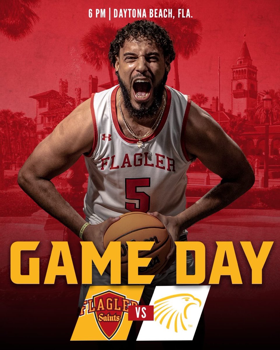 FlaglerSports's tweet photo. In-state rivalry 😈

🆚Embry-Riddle
⏰6 p.m.
📍Daytona Beach, Fla.
🎟https://t.co/LFz0cXoovh
📊 https://t.co/0eLCNwrHRL
🎥https://t.co/IDfW4CAYO5

#GoSaints x @FlaglerMBB https://t.co/ATYIcHGBXl