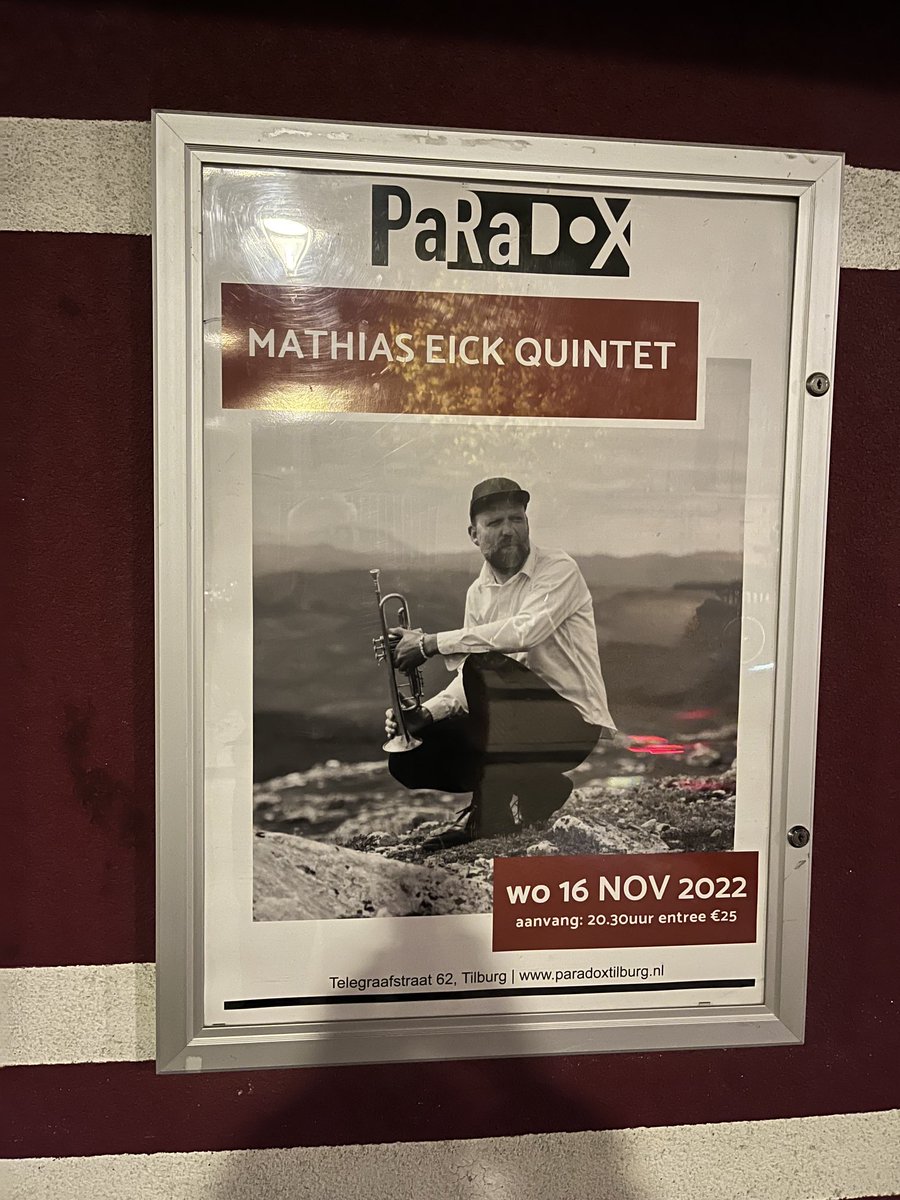 erikvanderzee's tweet photo. We zijn er klaar voor! #Paradox #Tilburg #MathiasEick #Jazz 🎺 🎶 https://t.co/poPZTVml0l