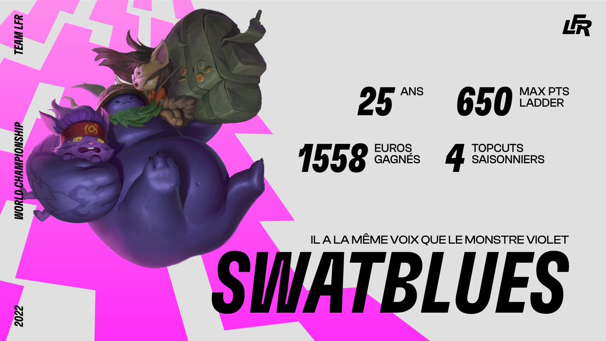 Team_LFR's tweet photo. Habitué des tops dans plusieurs tournois depuis le lancement du jeu, @Swatblue1 tentera de prouver que s'il n'est pas encore champion saisonnier, c'est qu'il préfère être champion du monde. 

À moins qu'il n'oublie ENCORE de se réveiller le jour du tournoi... https://t.co/SuTUfsby7l