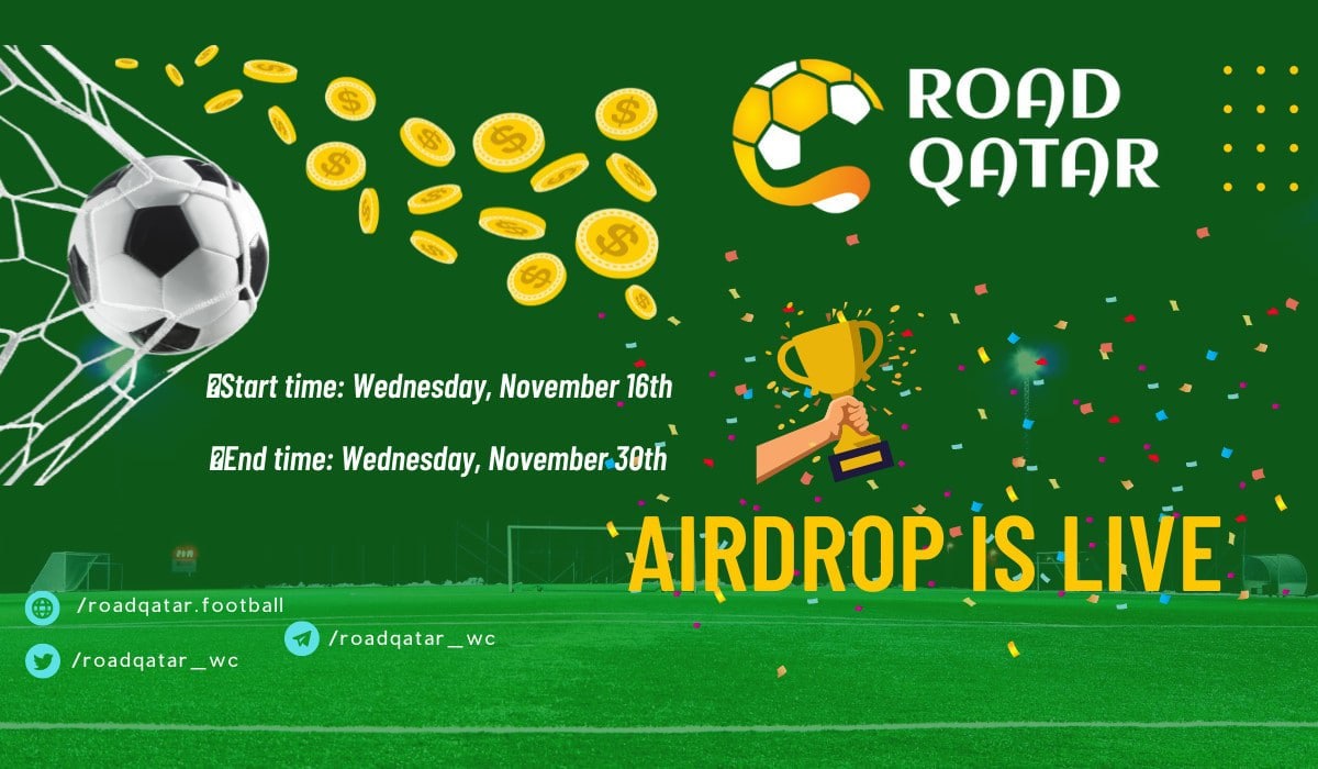 AirdropSurvey's tweet photo. 🤑 Real #Airdrop: Road Qatar

🏆 Reward: 2200 $ROAD

♐ Open airdrop page: https://t.co/tyAdWRTRRG

📒 Complete all the tasks &amp; submit your details.

🔘 Details: https://t.co/j4a2APfxMI

#Airdrop #RoadQatar #Qatar #WorldCup #RealAirdropzone #Airdropzone #airdropzonereal https://t.co/kX5Shxrq8r