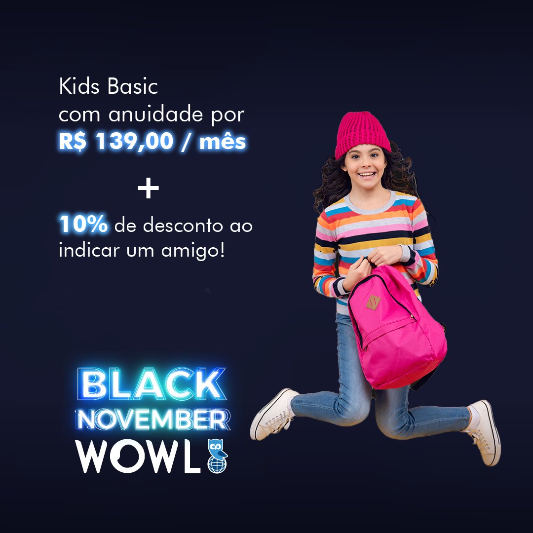 wowleducation's tweet photo. 🚨 BLACK NOVEMBER IMPERDÍVEL! 🚨
Valores que cabem no bolso para que seu filho comece a estudar inglês ainda esse ano.
Sem taxa de matrícula, com aprendizagem 50% mais rápida que outras escolas.

Acesse https://t.co/dHDjWRQHmb e descubra a oferta ideal para a idade do seu pequeno https://t.co/LkIfrZZgTM