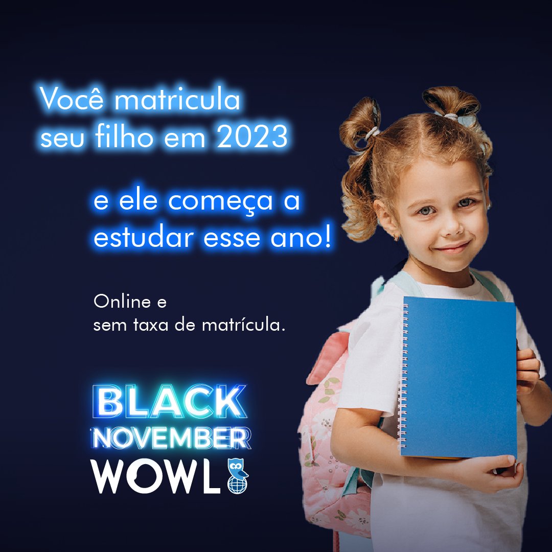 wowleducation's tweet photo. 🚨 BLACK NOVEMBER IMPERDÍVEL! 🚨
Valores que cabem no bolso para que seu filho comece a estudar inglês ainda esse ano.
Sem taxa de matrícula, com aprendizagem 50% mais rápida que outras escolas.

Acesse https://t.co/dHDjWRQHmb e descubra a oferta ideal para a idade do seu pequeno https://t.co/LkIfrZZgTM