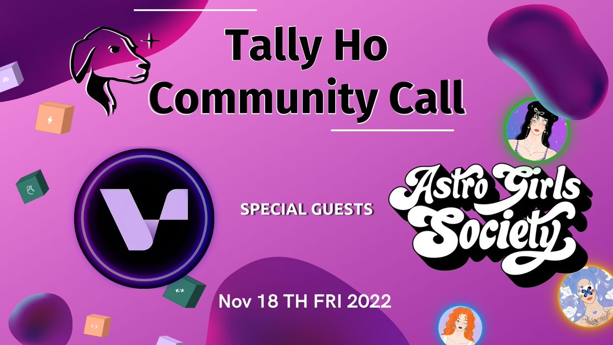 Taho (๐บ,๐บ) (@taho_xyz) on Twitter photo Attention doggos ๐ฃ
NFT lovers + Arbinauts unite; weโve got <a href="/AstroGirls_NFT/">ASTRO GIRLS SOCIETY โพโฝ, โฝโฝ</a> + <a href="/vertex_protocol/">Vertex ๐</a> on this Fridayโs community call! ๐ช
๐ 2PM Friday, Nov 18, on chat.tally.cash Attention doggos ๐ฃ
NFT lovers + Arbinauts unite; weโve got <a href="/AstroGirls_NFT/">ASTRO GIRLS SOCIETY โพโฝ, โฝโฝ</a> + <a href="/vertex_protocol/">Vertex ๐</a> on this Fridayโs community call! ๐ช
๐ 2PM Friday, Nov 18, on chat.tally.cash