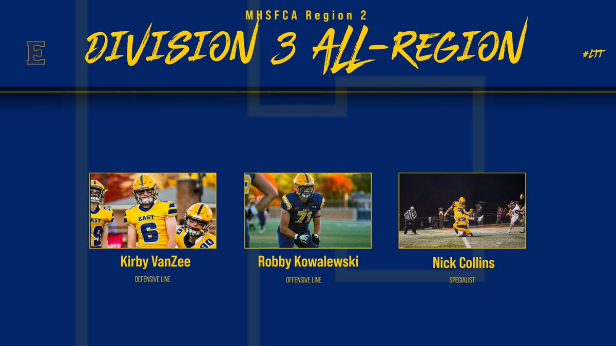 Congratulations to Kirby, Robby and Nick on earning <a href="/michiganhsfca/">MHSFCA</a> Region 2 All Area for Division 3! Great job! #LTT