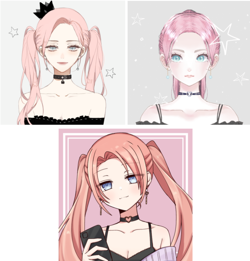 miaccchan's tweet photo. @HeavenlyTape all different styles of her but megumi angelos https://t.co/mHxuHXgv2a