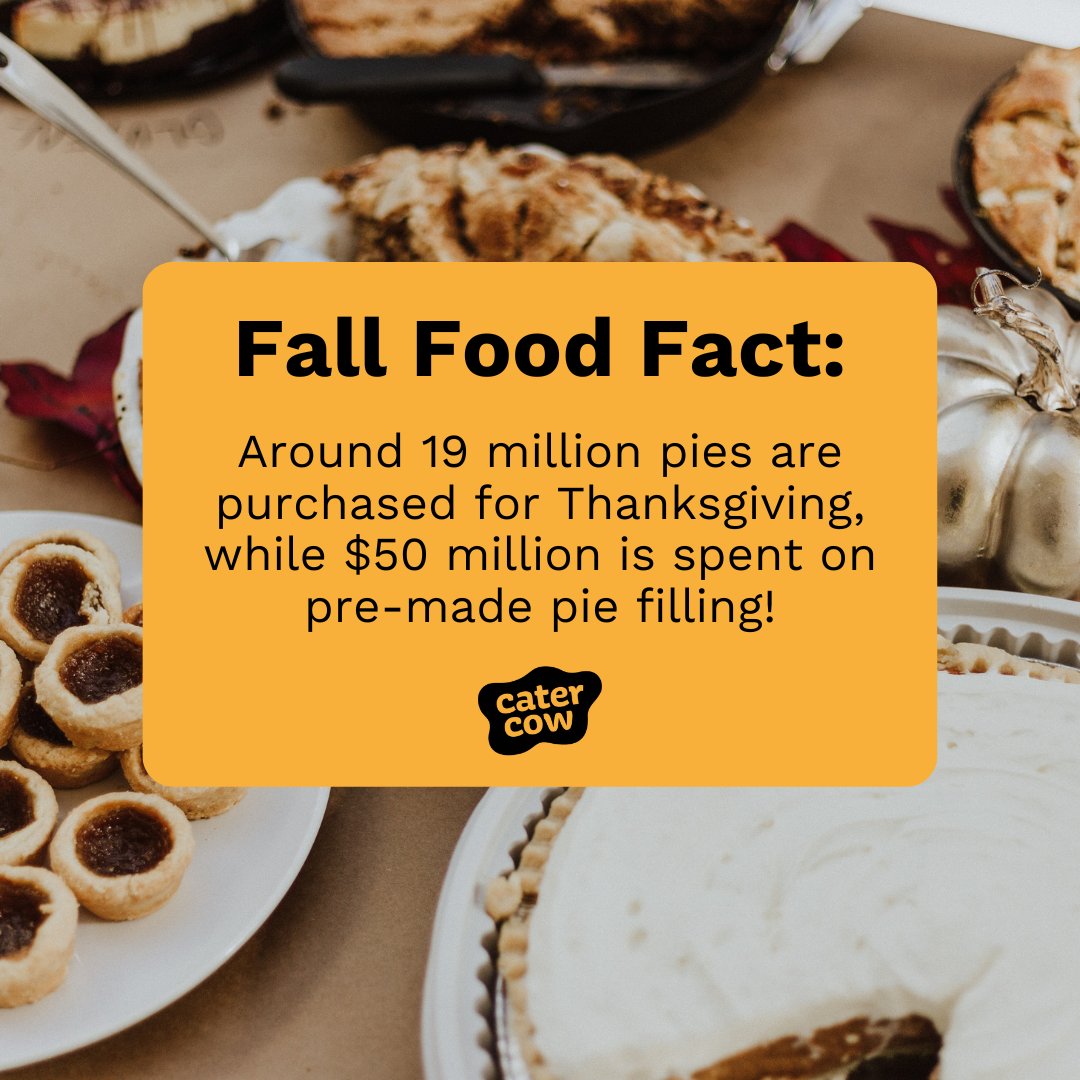Fall = pie, and lots of it. We don't make the rules. Do you have your #Thanksgiving catering scheduled? If not, let us help! 🧡