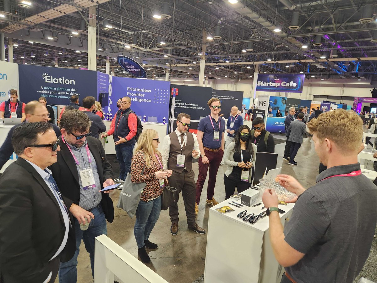 cleardatacloud's tweet photo. Another great day at the #HLTH2022 show! Thank you to all who visited our booth.  

Congratulations to the day 2 winner of the Ray-Ban smart wayfarers, Jessica Mazurowski of @navituspbm. We enjoyed talking #healthtech, #pharma cost efficiencies, &amp; #healthcarecloud with you! https://t.co/VQsbouYQUp