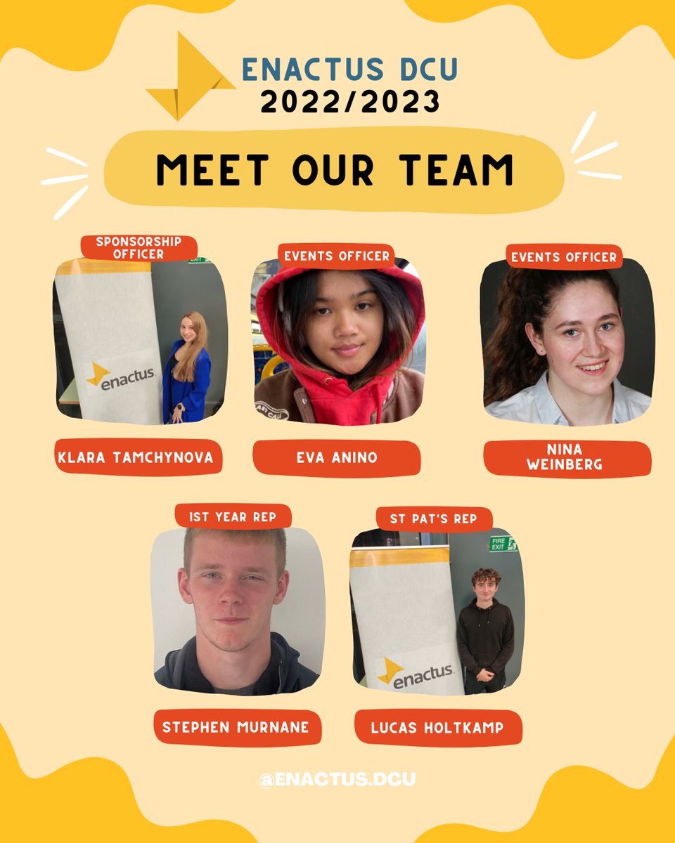 Meet the Enactus DCU 2022/23 committee!

#enactusireland #DCU