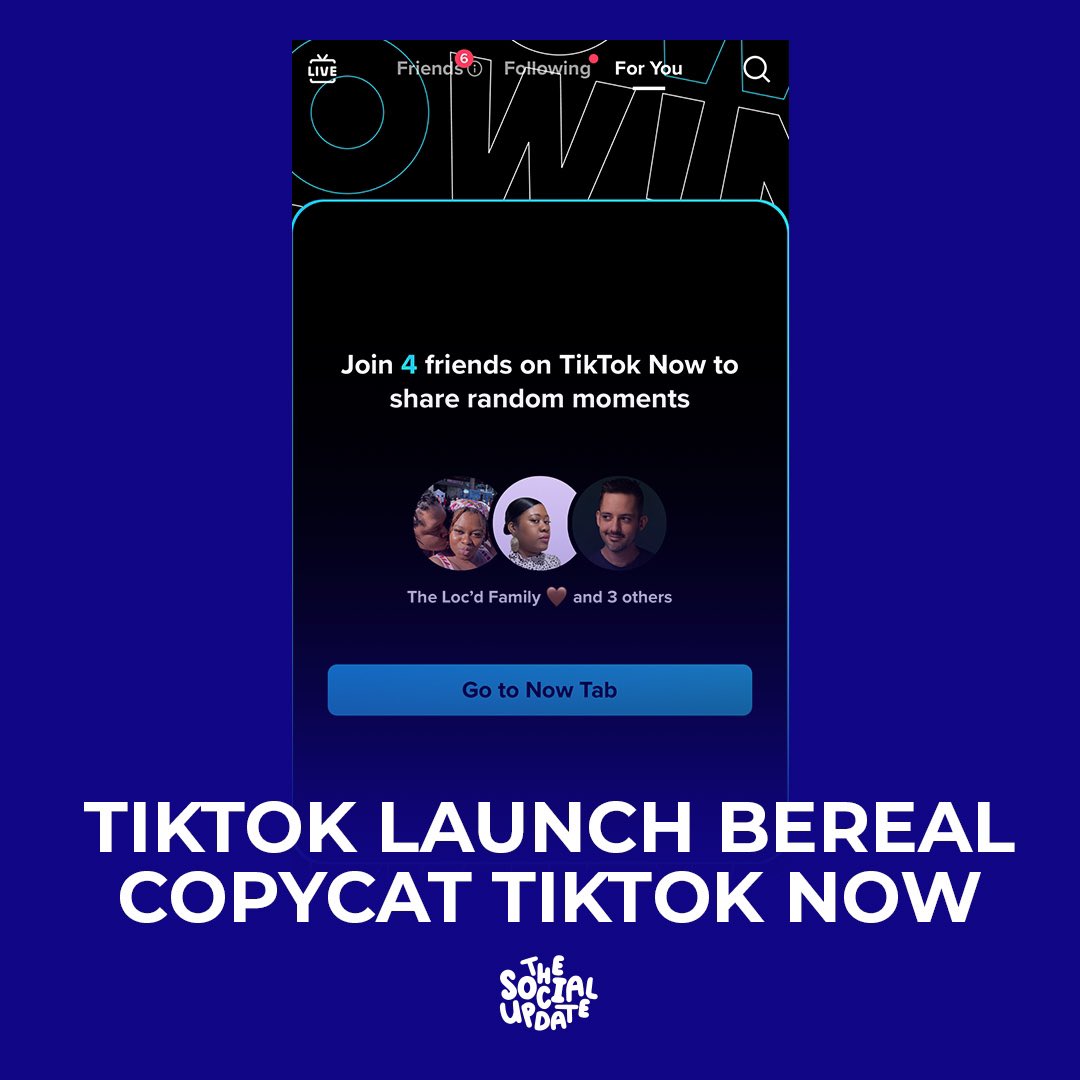 createmore_club's tweet photo. TikTok launched a new feature today that is basically just a copy of BeReal

#TheSocialUpdate https://t.co/DRGNuqKsDP