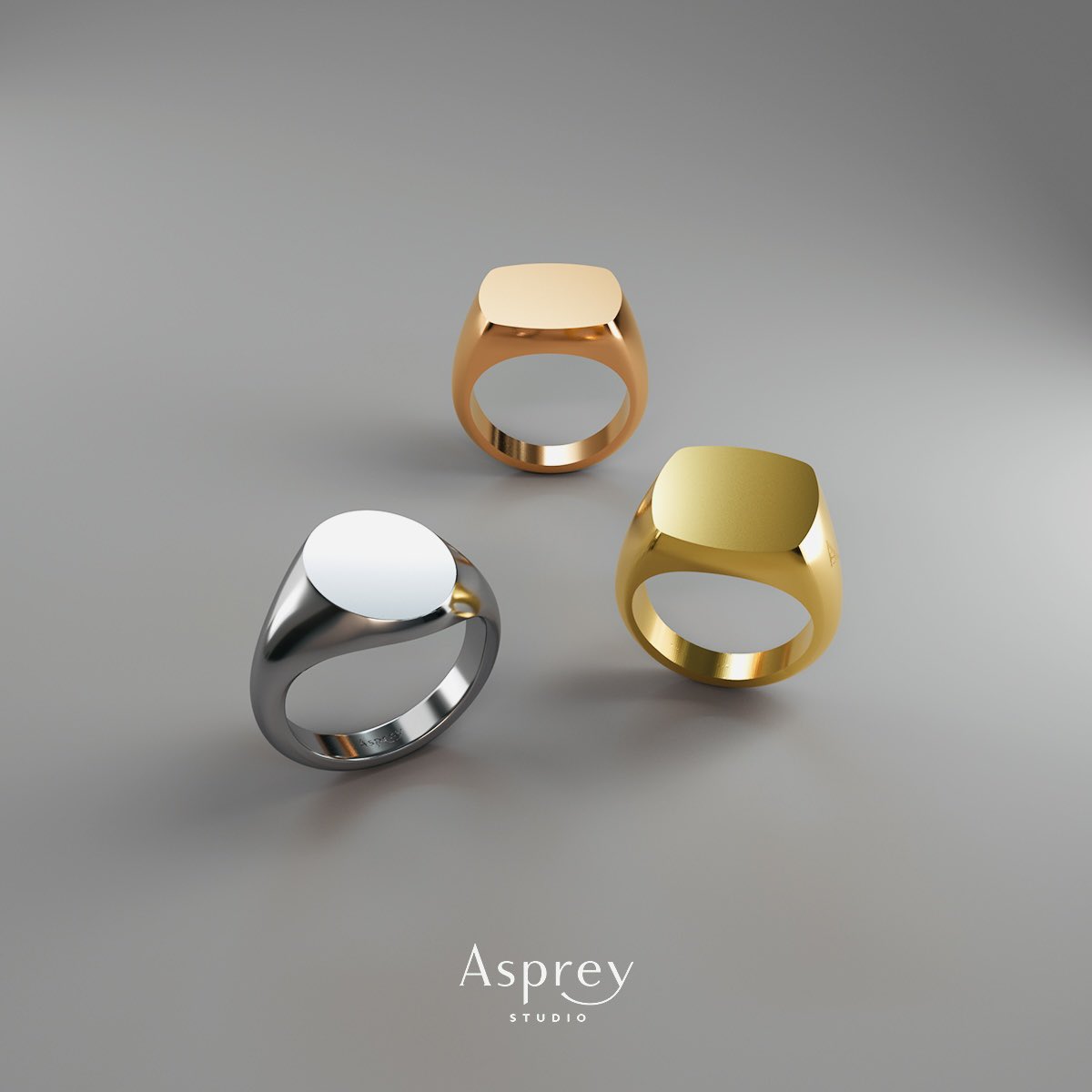 AspreyStudio's tweet photo. Asprey Studio

ASC members have the choice of oval, cushion (square) and wide cushion (for wide COA engraving). Available in 18ct yellow/ rose gold and platinum. 

Stay tuned for the ASC crypto signet design🎩

#aspreystudio #signet https://t.co/6KDbgBvgai