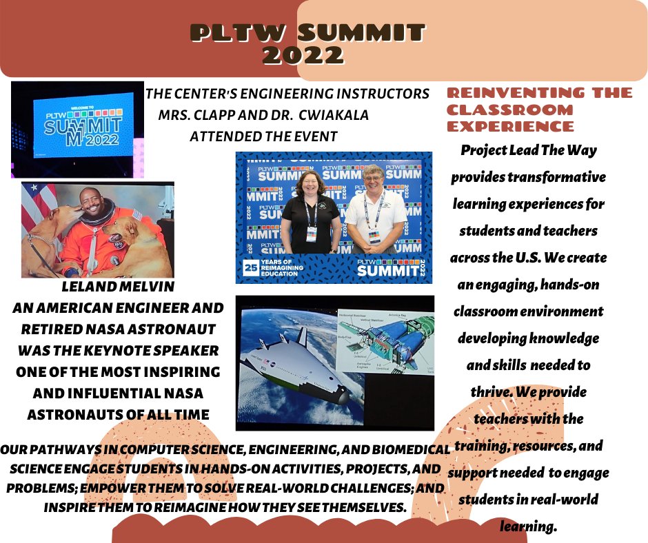 Earlier in November our <a href="/CATSD5/">D5 CATS</a> #ProjectLeadTheWay PLTW Engineering instructors, Mrs. Clapp &amp; Dr. Cwiakala attended the 2022 Project Lead the Way Summit, informed, renewed &amp; excited about the future of Engineering and it's possibilities....
#LexRich5Schools #OurD5Story #Pridein5