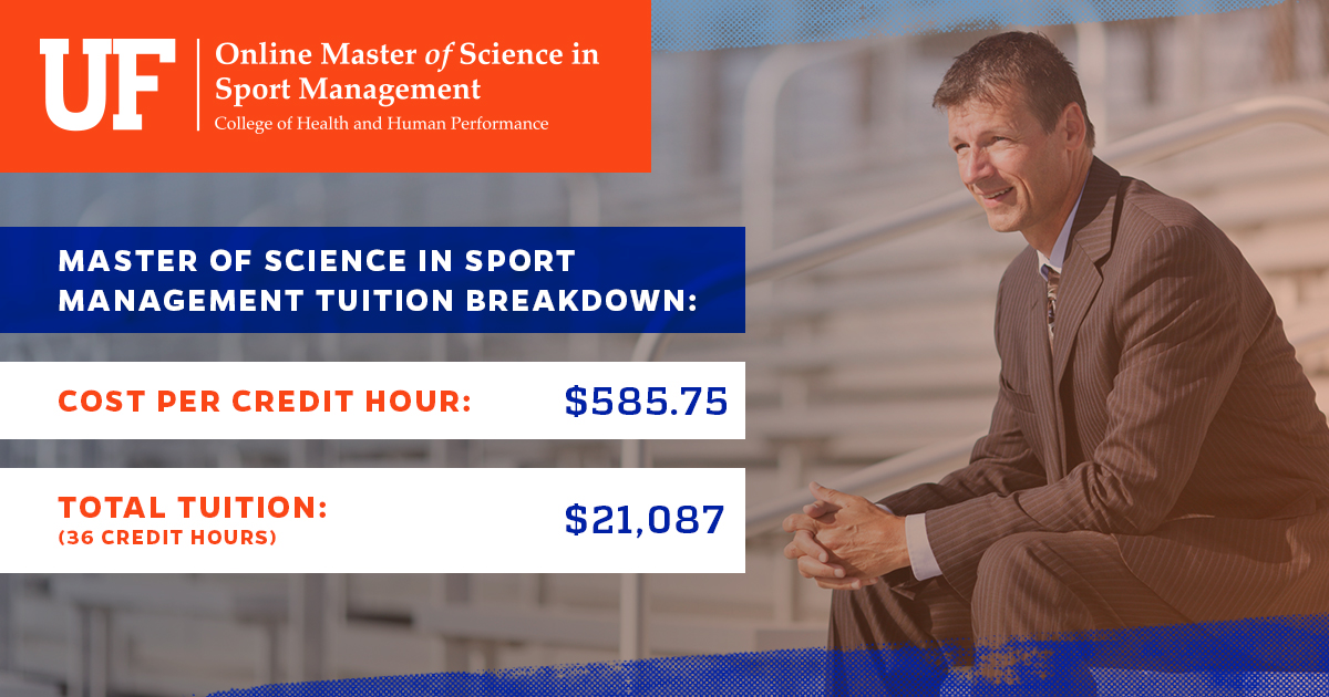 UFSprtMgtOnline's tweet photo. Working the cost of our M.S. in Sport Management program into your 2023 budget?💲 

Save this quick guide of our course fees!

https://t.co/ich4RhJVbc https://t.co/uF3veAGRCh