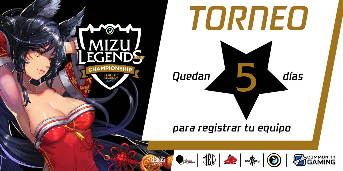 MizuLegends's tweet photo. 1°  |🏆|  M L S  |  Championship 2022
#WildRift #eSports #America
https://t.co/NrIiSA7OIG https://t.co/OU9idbIVyB