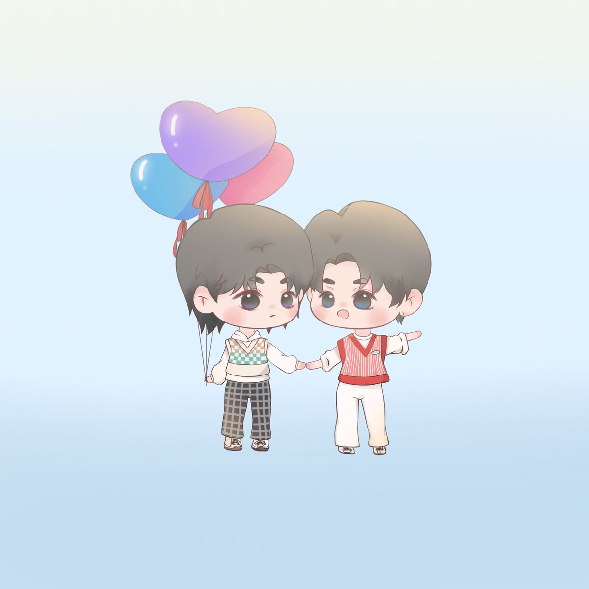 NATI20000527's tweet photo. 我画的画，可爱吧，之所以能画得这么可爱是因为你们可爱呀😘，我会画出更多可爱的你们，爱你们😘😘😘
@jimmyyjp_ @Sea_tawinan #jimmyyjp #sea_tawinan #JimmySea #งั่มงั่ม #จิมมี่ซี https://t.co/OAkE93hXuj