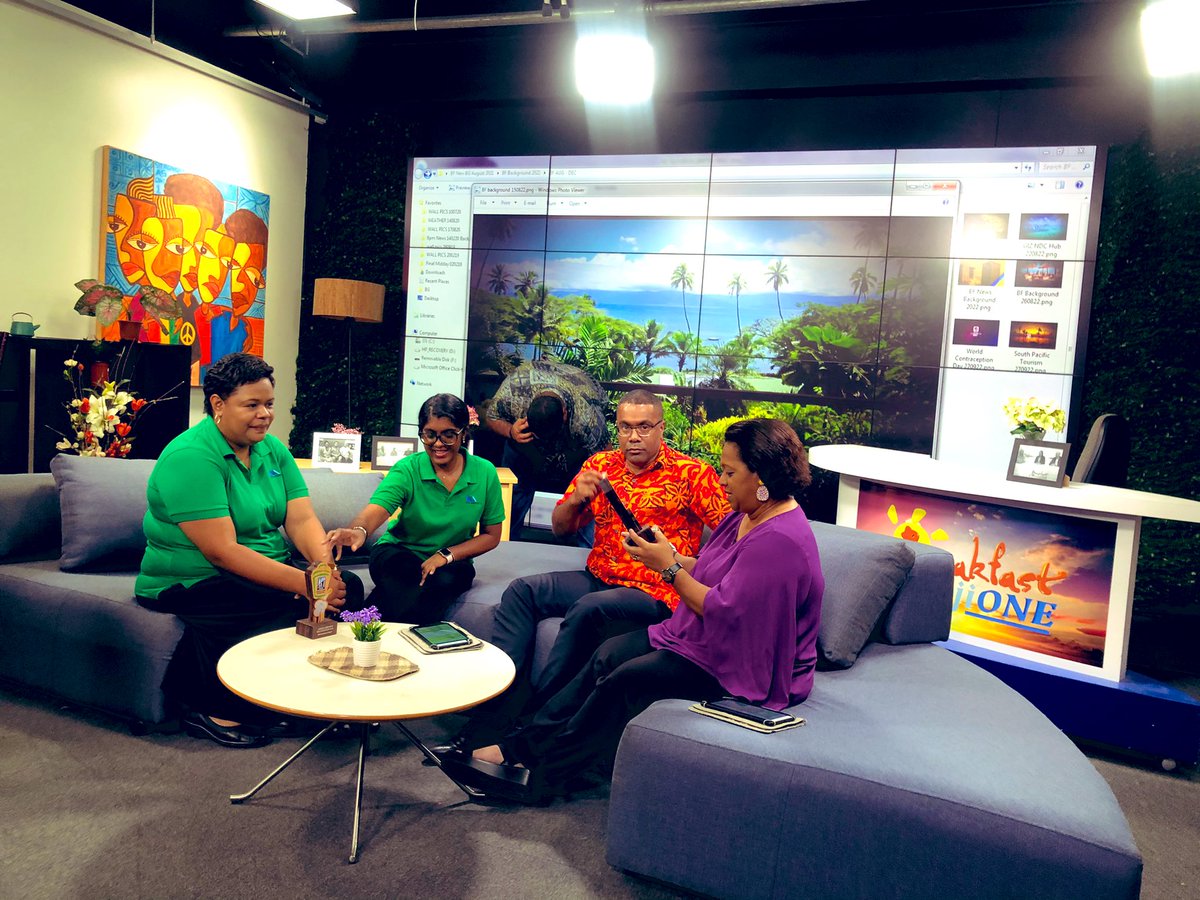 mvilsoni_fj's tweet photo. hello Suva 😎 ... I guess we brought a bit of sunshine with us yesterday! Here @fijionenewsupl1 to support our #environmentteam TUNE in to #FijiTV #BreakfastShow NOW!! https://t.co/H9AppW6nKM