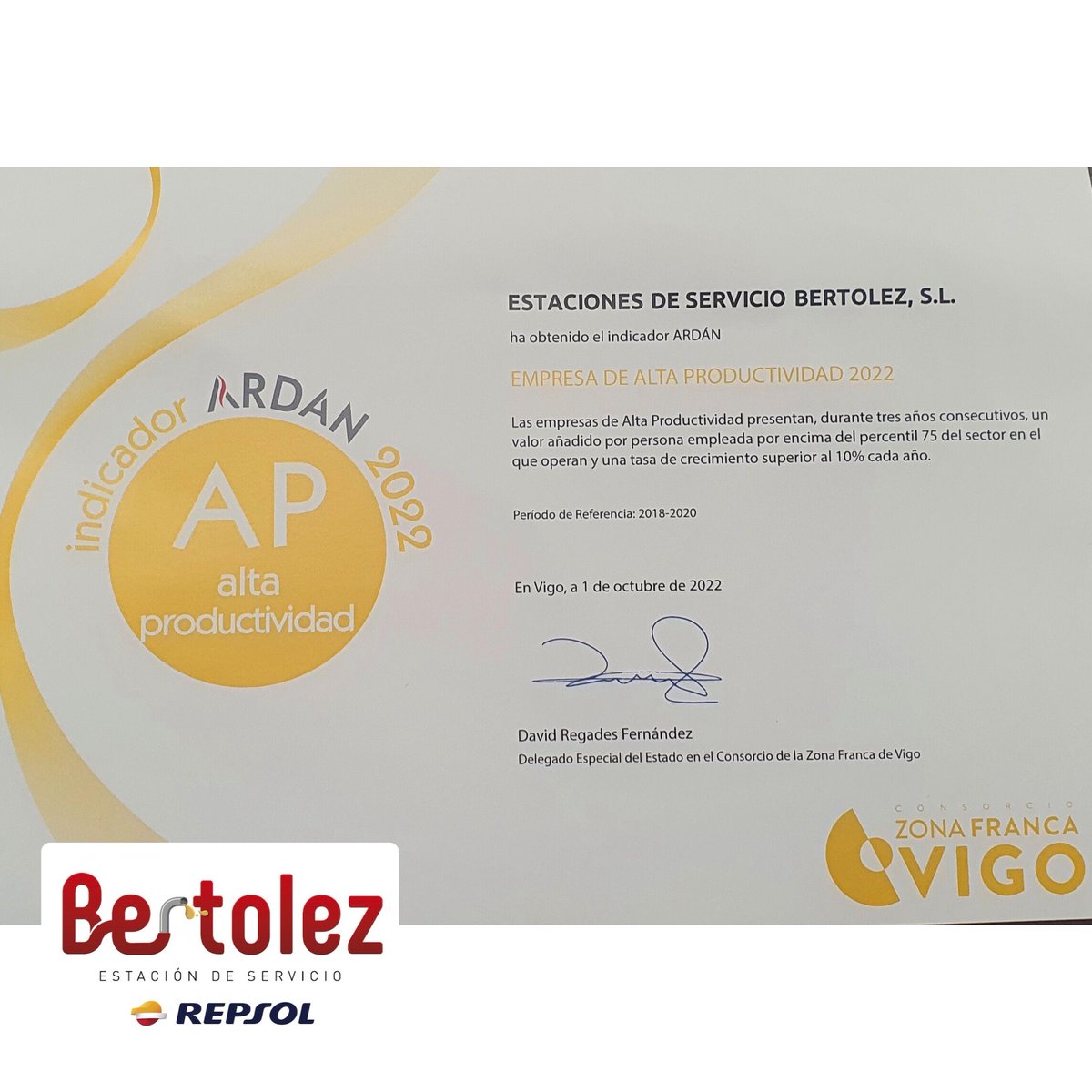 ESBertolez's tweet photo. 🏅 A PESAR DE TODAS LAS ADVERSIDADES DE LOS ÚLTIMOS 3 AÑOS, somos empresa de ALTA PRODUCTIVIDAD y EMPRESA GENERADORA DE RIQUEZA 2022 según el indicador ARDAN

Conseguir estos resultados no sería posible sin el equipo de trabajadores de nuestra empresa https://t.co/Vaig022YzX