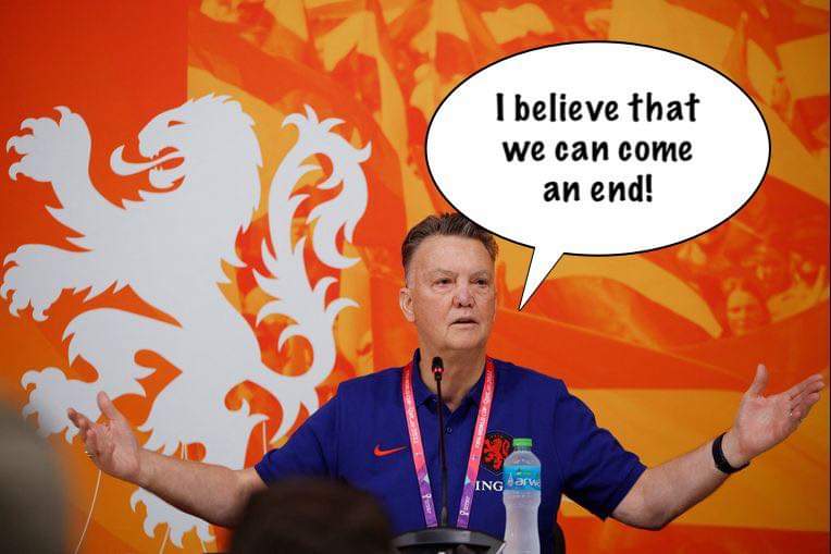 That sits well mustache! #MTTCW #Oranje #vanGaal