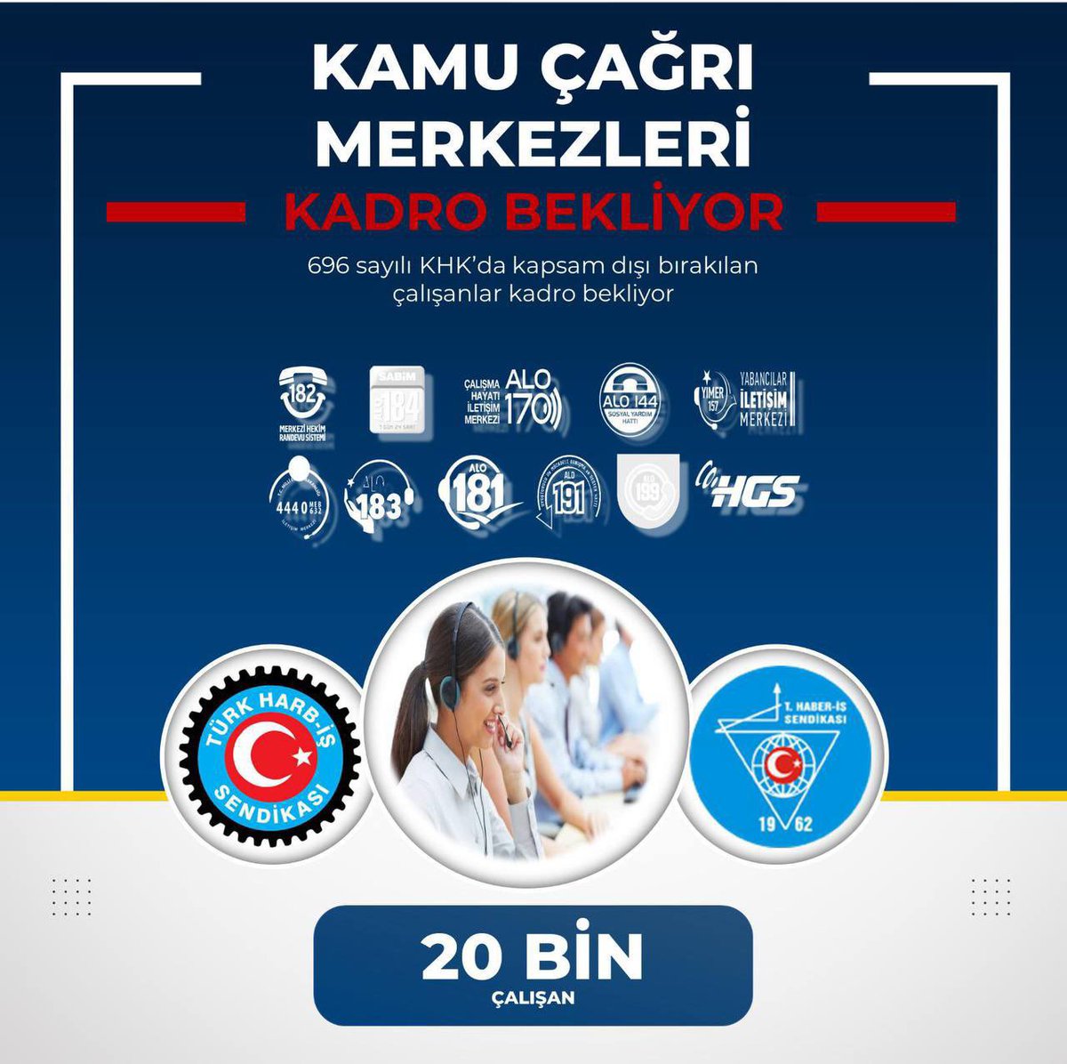 ÇAĞRI MERKEZLERİ PTT TELEKOM ve BÜTÜN taşerona ayrımsız Amasız fakatsız KADRO verilsin.

#BütünTaşeronaKadro

#TaşeronaKadro
#TaşeronuDuyun
#TaşeronBitsin

<a href="/TBMMresmi/">TBMM</a> 
<a href="/HMBakanligi/">T.C. Hazine ve Maliye Bakanlığı</a> 
<a href="/UABakanligi/">T.C. Ulaştırma ve Altyapı Bakanlığı</a> 
<a href="/csgbakanligi/">T.C. Çalışma ve Sosyal Güvenlik Bakanlığı</a> 
<a href="/saglikbakanligi/">T.C. Sağlık Bakanlığı</a>