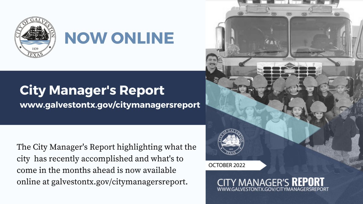 City of Galveston on Twitter "The latest City Manager's Report is now