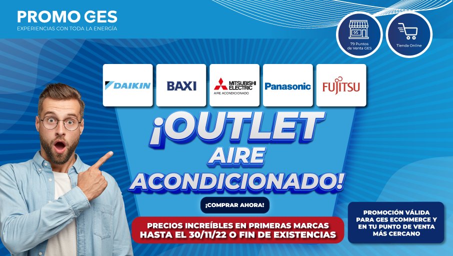 ElectroStocks's tweet photo. 📢 #PROMOGES eCommerce | 🗣¡Aprovecha la magnífica promoción #GES en #AireAcondicionado en las marcas #Daikin, #Baxi, #MitsubishiElectric, #Panasonic y #Fujitsu!
Disponible en:
🏬#PuntosdeVenta GES: https://t.co/JzN38w0OCs
💻#GESeCommerce:https://t.co/JW4o2kTcOi
Hasta el 30/11 https://t.co/riEaZD0QU3