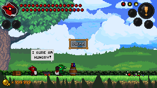 KStarrwolf's tweet photo. So am I Chu...hungry to get back to work on The First Pobro: Yu's Adventure that is! #indiedev #pixelartist #pixelart #indiegame #starrwolfstudio #pobrobopobros #thefirstpobro https://t.co/PG3NQ2pFzW