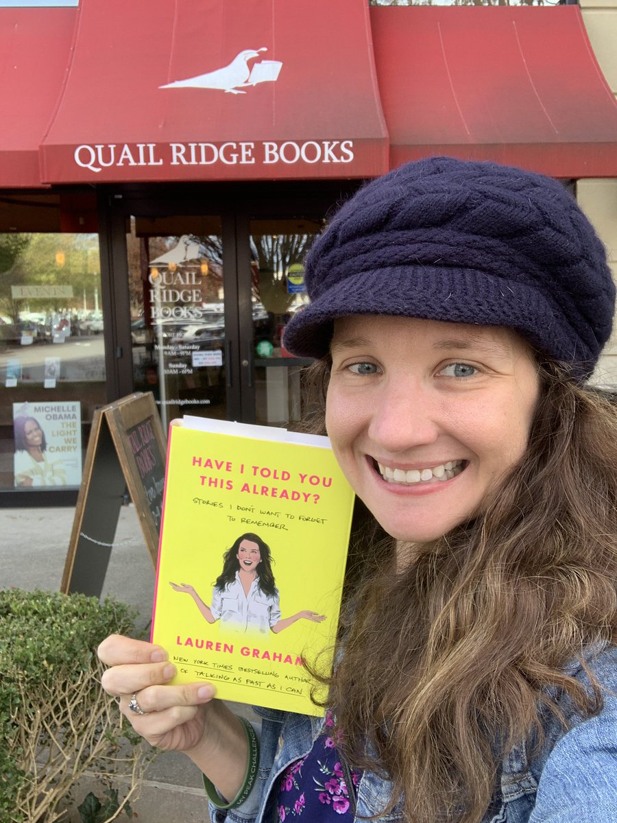 Took an afternoon off of work to pick up my copy of the new book by the fabulous <a href="/thelaurengraham/">Lauren Graham</a> from <a href="/quailridgebooks/">Quail Ridge Books</a>! Proud to support one of my favorites and #shopsmall this holiday season. #HaveIToldYouThisAlready