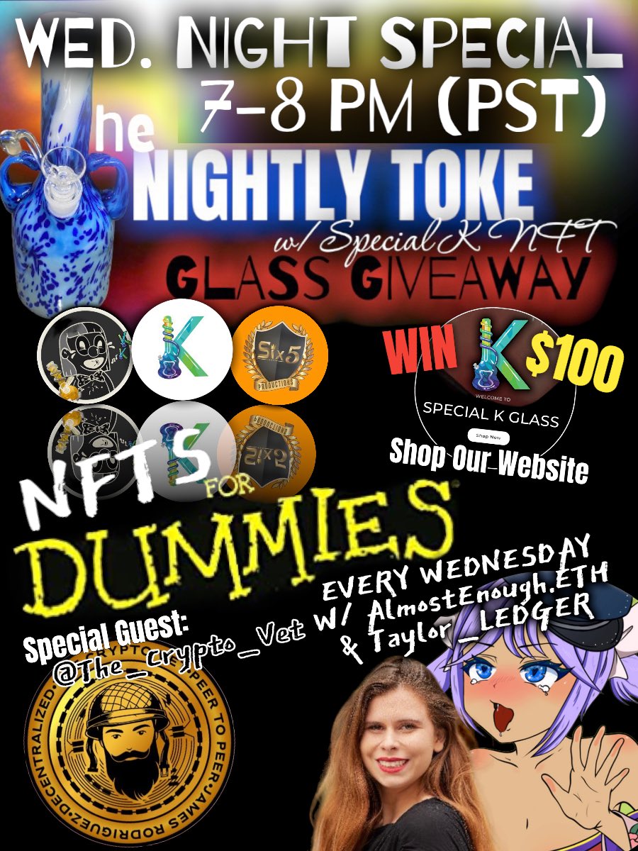 special_k_nft's tweet photo. #RETWEET &amp; BE IN @ 6PM (PST) 2 #WIN!

Return of NFTS-4-DUMMIES w/ @stevemalexander &amp; @Taylor_LEDGER joined by @The_Crypto_Vet 

♦️JOIN ▶️ https://t.co/zI2yNBTBs6
👣 FOLLOW—EACH GUEST, @special_k_nft, @Six5Beatz &amp; @highheckabecka
✅ RETWEET &amp;🏷 a best #Bud✏️
#NFT #NFTCommunity https://t.co/N1xOOTzGPG