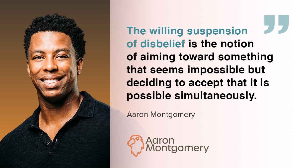 aaron_classic's tweet photo. What if you could move beyond the impossible?

The willingness to accept this concept is a suspension of disbelief.

Do you have what it takes to embrace the impossible? Comment down below!

👇🏾👇🏾👇🏾
 
#aaronmontgomery #suspendyourdisbelief https://t.co/tTp7TnUP2j