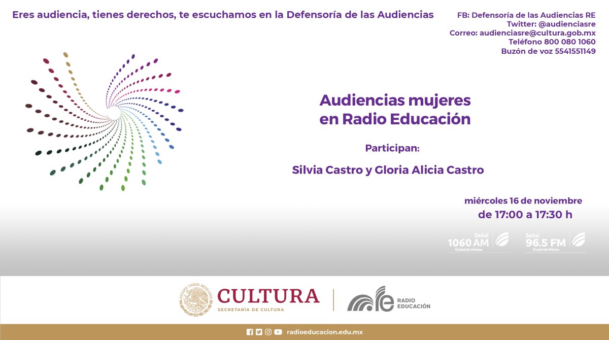 anterrazas's tweet photo. @audienciasre Hoy al aire mujeres, audiencias, participativas y comprometidas con sus derechos. ¡Acompáñenos! https://t.co/Jm5XxkzZfl