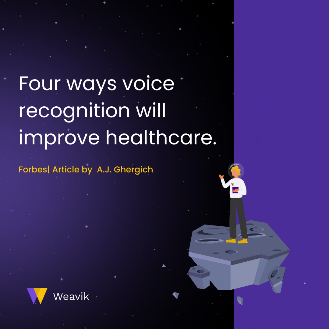 💡In the future, voice recognition technology, aligned with artificial intelligence, deep learning, natural language processing and sentiment analysis, will create a powerful tool to help healthcare professionals support their patients. 

forbes.com/sites/forbeste…

#medtech