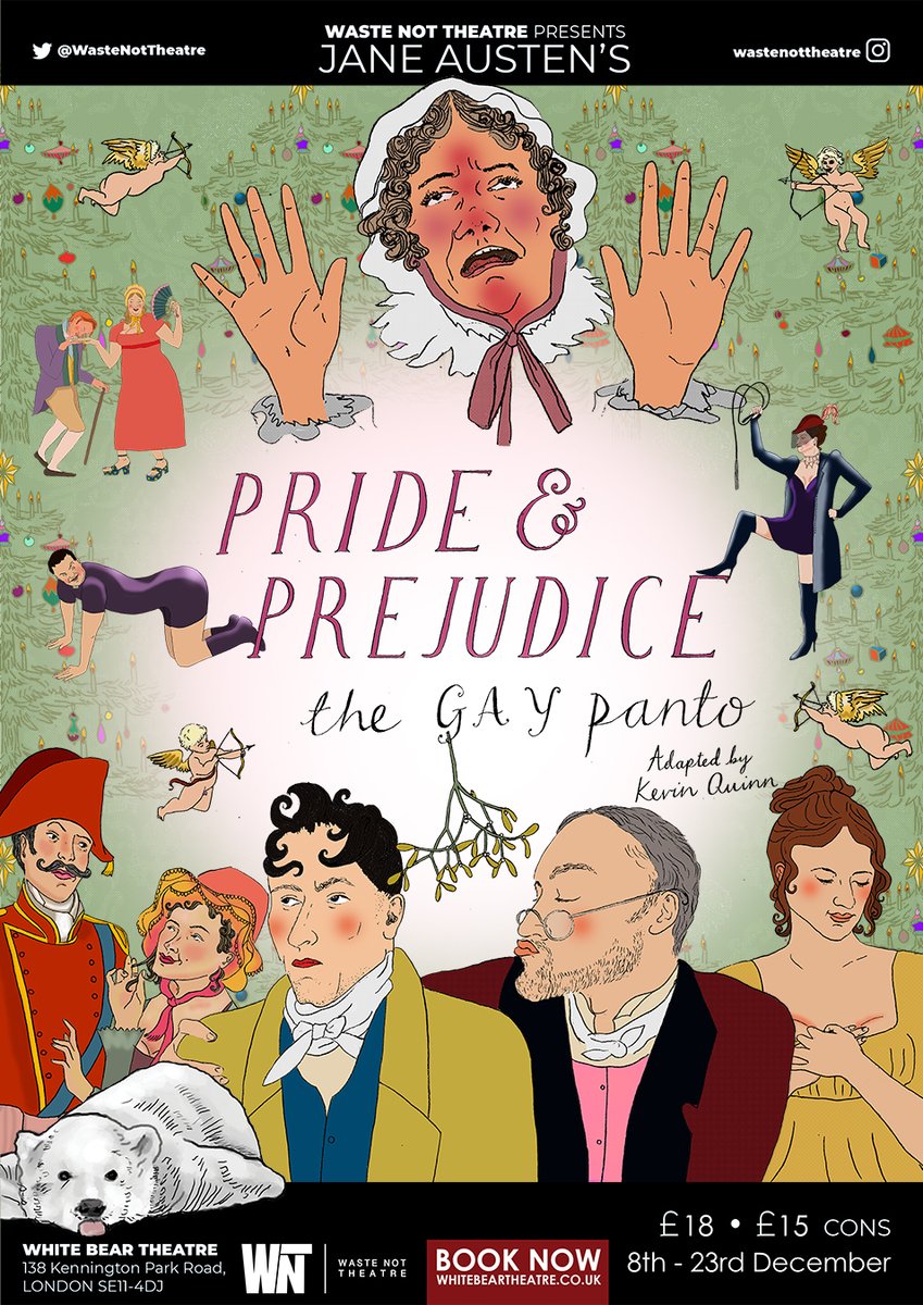 Southwark_News's tweet photo. Looking for a #panto ? 
Well how about Pride &amp; Prejudice - The Gay Panto in #Kennington

#PrideandPrejudice #JaneAusten @WhiteBearTheatr  @austendaily   @PinkNews @LGBT @SwarKLGBTNET @JaneAustenLIVES   @LdnLGBTQCentre @WasteNotTheatre @guardian @TheGayUK 
https://t.co/rhevQAbK84 https://t.co/pesPl1NGcV