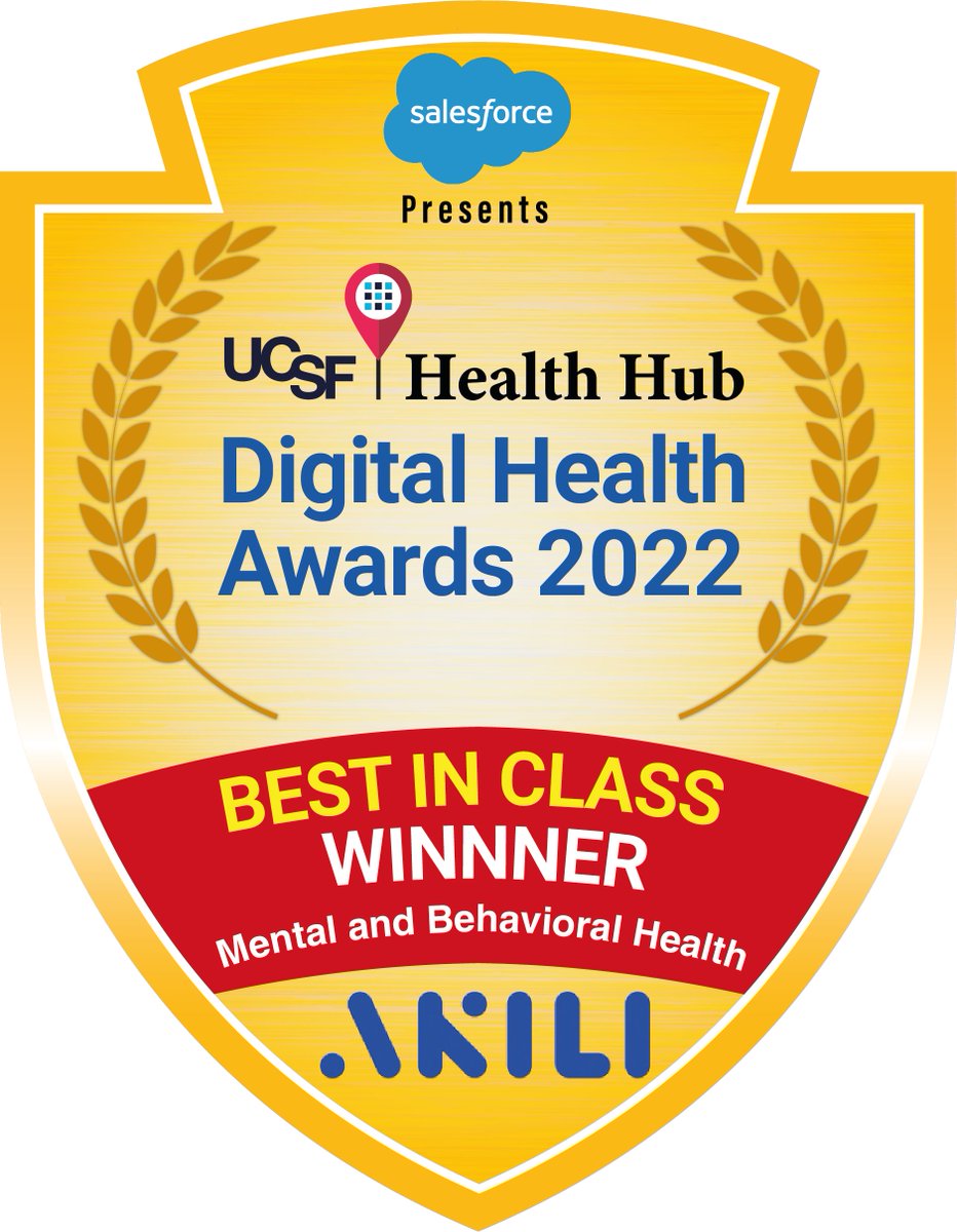 We’re honored to receive the <a href="/ucsfhealthhub/">ucsfhealthhub</a>’s Digital Health Awards Best in Class Award in the Mental and Behavioral Health category. 

A mental health emergency impacting our nation’s youth was declared a year ago, and patients need new, non-drug treatment options.