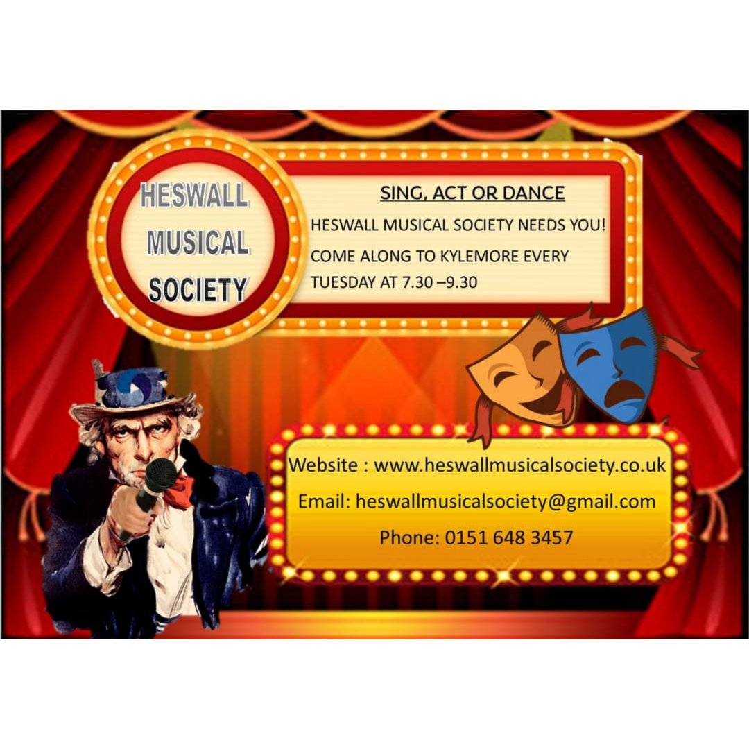 Always looking for new members to join our society...so if you love singing, dancing, acting or all three please get in touch!!❤️🎭

#heswallmusicalsociety #heswall #wirral #amdram #ameaturtheatre #theatre #singing #dancing #acting