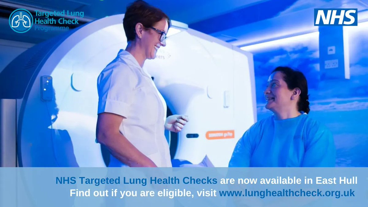 HullHospitals's tweet photo. NHS Targeted Lung Health Checks are now taking place in East Hull. Have
you received an invitation for a lung health check but unsure what it’s
about? Find everything you need to know about this quick but important
appointment at https://t.co/9DtmPHdVlr
#LHCInHull https://t.co/ZDwuPZ5U5T