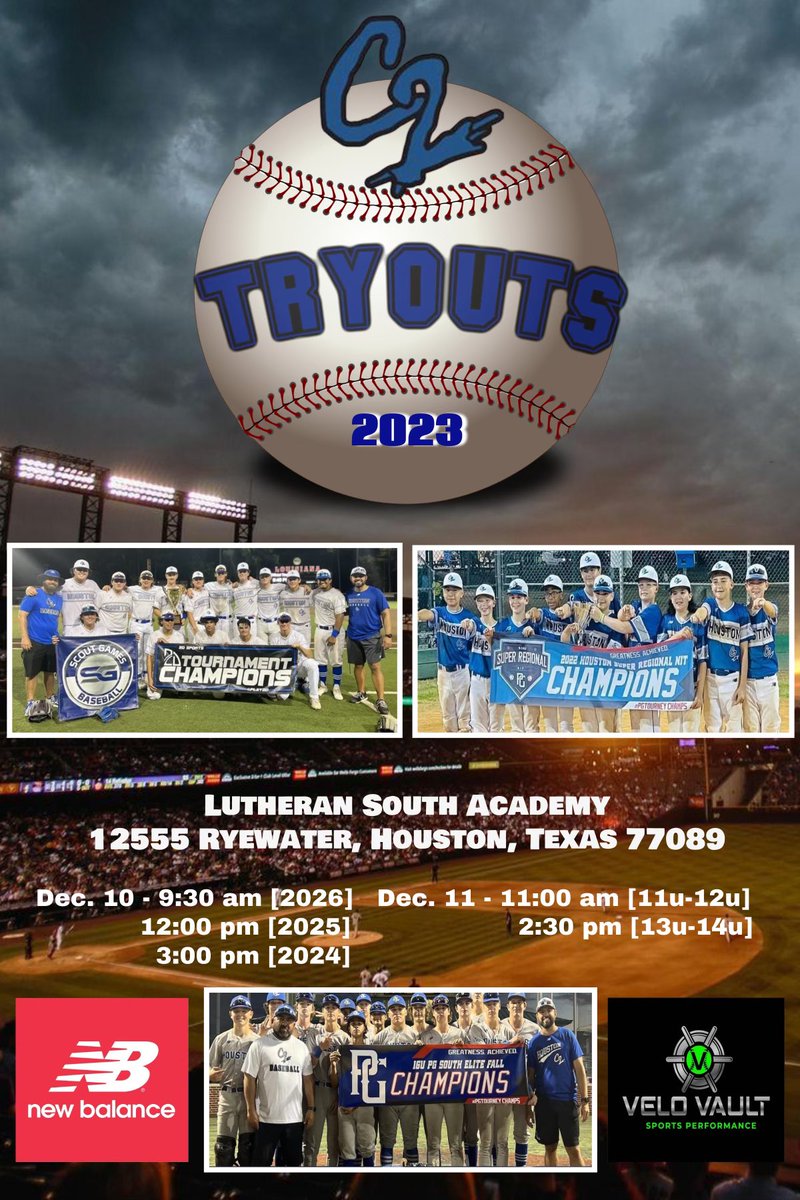 WildcattersHTXS's tweet photo. Building Champions both on and off the field. Come join the C2 Baseball family. 

Tryouts December 10th and 11th for our Spring and Summer teams. 

For more information and to register please go to https://t.co/srYznO8N5R https://t.co/mmgZEnpE63