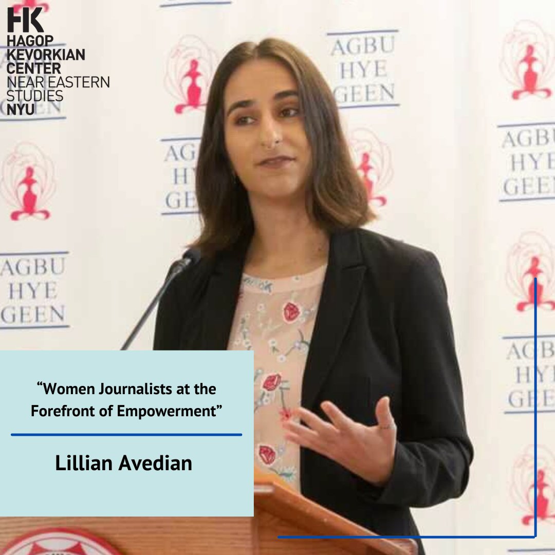 nyukevo's tweet photo. Congratulations to our @GloJo_NYU./NearEast student, @LillianAvedian, who spoke at the international conference “Women Journalists at the Forefront of Empowerment.” She discussed her research on several Artsakh women navigating their war-torn lives. 

➡️https://t.co/BkpWNZpAr0 https://t.co/samFgnglU8